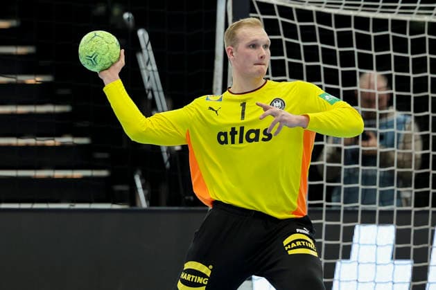 Torhueter David Spaeth (Germany) kontrolliert den Ball, Handball International Friendly, Länderspiel, Nationalmannschaft Germany v Egypt, Westfalenhalle am 19. March 2026 in Dortmund, Deutschland. (Foto von Marco Steinbrenner DeFodi Images) Torhueter David Spaeth (Germany) controls the ball, Handball International Friendly, Germany v Egypt, Westfalenhalle, March 19, 2026 in Dortmund, Germany. (Photo by Marco Steinbrenner DeFodi Images) -