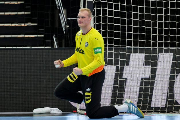 Torhueter David Spaeth (Germany) jubelt, Handball International Friendly, Länderspiel, Nationalmannschaft Germany v Egypt, Westfalenhalle am 19. March 2026 in Dortmund, Deutschland. (Foto von Marco Steinbrenner DeFodi Images) Torhueter David Spaeth (Germany) cheers, Handball International Friendly, Germany v Egypt, Westfalenhalle, March 19, 2026 in Dortmund, Germany. (Photo by Marco Steinbrenner DeFodi Images) -