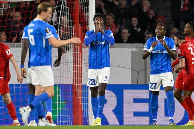 Freiburg v KRC Genk - UEFA Europa League FREIBURG, GERMANY - MARCH 19 : Bibout Aaron forward of KRC Genk during the UEFA Europa League 2025 26 round of 16 match second leg between Freiburg and KRC Genk on March 19, 2026 in Freiburg, Germany, 19 03 2026 Freiburg Germany  Copyright: xDhax