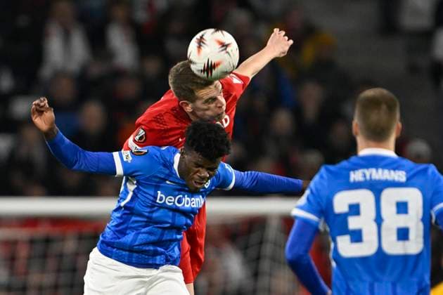 Freiburg v KRC Genk - UEFA Europa League FREIBURG, GERMANY - MARCH 19 : Bibout Aaron forward of KRC Genk during the UEFA Europa League 2025 26 round of 16 match second leg between Freiburg and KRC Genk on March 19, 2026 in Freiburg, Germany, 19 03 2026 Freiburg Germany  Copyright: xDhax