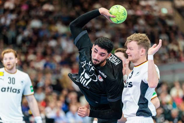 v.l. Mahmoud Abdelaziz (Aegypten, 35), Timo Kastening (Deutschland, 73) GER, Deutschland (GER) vs. Aegypten (EGY), Handball, Laenderspiel, Spielzeit 2025 2026, 19.03.2026 GER, Deutschland (GER) vs. Aegypten (EGY), Handball, Laenderspiel, Spielzeit 2025 2026, 19.03.2026 Dortmund Copyright: xEibner-Pressefoto JanxRollingerx EP_JSK