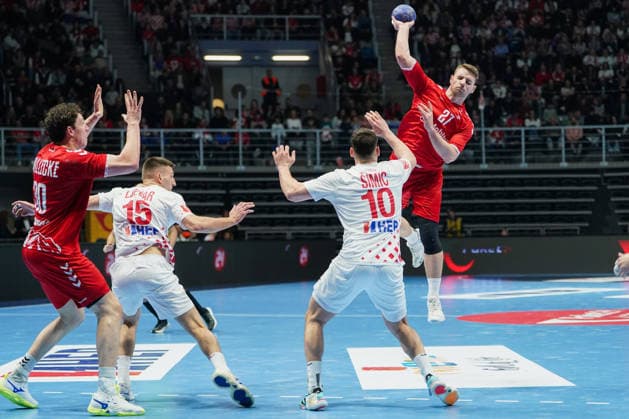 March 19, 2026, Zadar, Zadar, Croatia: 2026319, Zadar, Croatia - Croatia and Switzerland play a men s International Friendly, Länderspiel, Nationalmannschaft handball match at the Visnjik Sports Hall. EGGIMANN NICO in action. Zadar Croatia - ZUMAd223 20260319_zip_d223_025 Copyright: xMarkoxDimicx