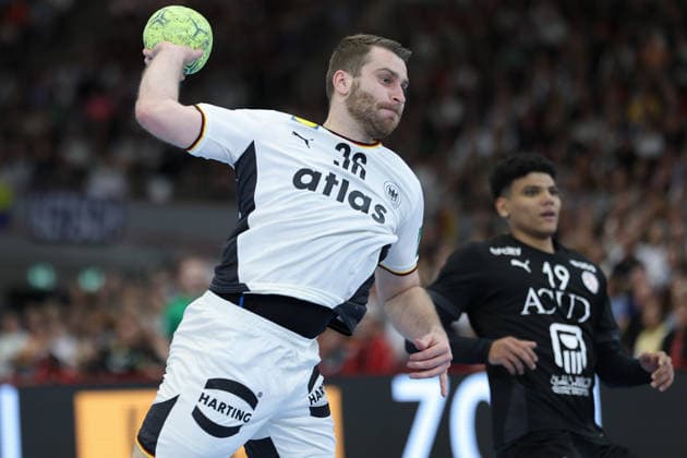 Deutschland - Ägypten, Handball-Testspiel Lukas Mertens (Deutschland, 36). Handball-Länderspiel der Männer zwischen Deutschland und Ägypten in der Westfalenhalle in Dortmund am 19. März 2026, Dortmund Nordrhein-Westfalen Deutschland Westfalenhalle