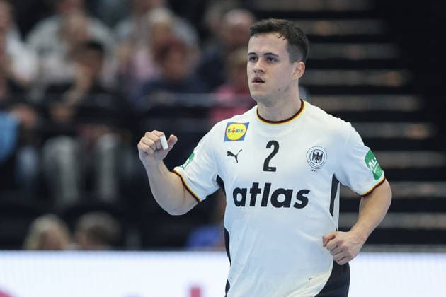 Deutschland - Ägypten, Handball-Testspiel Tim Freihöfer (Deutschland, 2). Handball-Länderspiel der Männer zwischen Deutschland und Ägypten in der Westfalenhalle in Dortmund am 19. März 2026, Dortmund Nordrhein-Westfalen Deutschland Westfalenhalle