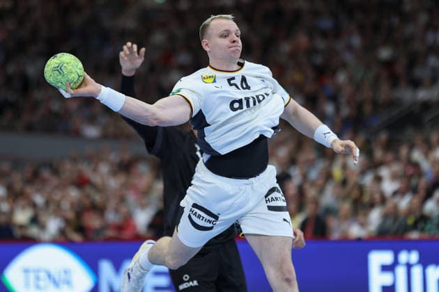 Deutschland - Ägypten, Handball-Testspiel Justus Fischer (Deutschland, 54). Handball-Länderspiel der Männer zwischen Deutschland und Ägypten in der Westfalenhalle in Dortmund am 19. März 2026, Dortmund Nordrhein-Westfalen Deutschland Westfalenhalle
