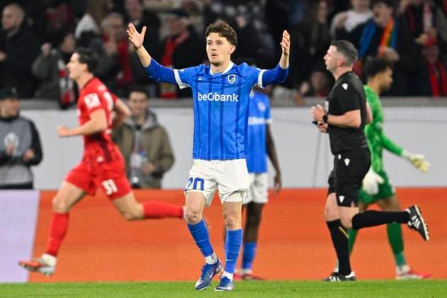 Freiburg v KRC Genk - UEFA Europa League FREIBURG, GERMANY - MARCH 19 : Karetsas Konstantinos midfielder of KRC Genk during the UEFA Europa League 2025 26 round of 16 match second leg between Freiburg and KRC Genk on March 19, 2026 in Freiburg, Germany, 19 03 2026 Freiburg Germany  Copyright: xDhax