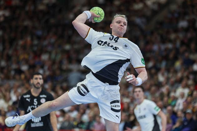 Deutschland - Ägypten, Handball-Testspiel Justus Fischer (Deutschland, 54). Handball-Länderspiel der Männer zwischen Deutschland und Ägypten in der Westfalenhalle in Dortmund am 19. März 2026, Dortmund Nordrhein-Westfalen Deutschland Westfalenhalle