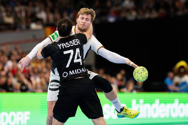 19.03.2026 - Handball, Länderspiel, Westfalenhalle Dortmund, Deutschland - Ägypten: (L-R) Yasser Seif (Ägypten), Franz Semper (Deutschland)
