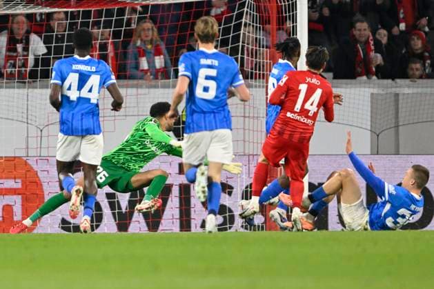 Freiburg v KRC Genk - UEFA Europa League FREIBURG, GERMANY - MARCH 19 : Lawal Tobias goalkeeper of KRC Genk during the UEFA Europa League 2025 26 round of 16 match second leg between Freiburg and KRC Genk on March 19, 2026 in Freiburg, Germany, 19 03 2026 Freiburg Germany  Copyright: xDhax
