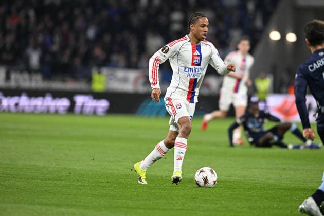 Football : Olympique Lyonnais v RC Celta Vigo - UEFA Europa League 19 03 2026 Noah NARTEY of Lyon during the second leg of the UEFA Europa League 2025 26 quarter-final between Olympique Lyonnais and RC Celta de Vigo, Spain, at the Groupama Stadium in DÃ cines-Charpieu, Lyon, on March 19, 2026 LYONFrance  Copyright: xMouradxAllilix