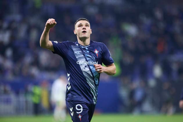 Olympique Lyonnais v Real Club Celta - Europa League DECINES-CHARPIEU, FRANCE - MARCH 19: Ferran Jutgla of Celta de Vigo celebrates after scoring his team s second goal during the UEFA Europa League 2025 26 Round of 16 Second Leg match between Olympique Lyonnais and Real Club Celta at OL Stadium on March 19, 2026 in Decines-Charpieu, France. DECINES-CHARPIEU OL Stadium Spain Copyright: xDiegoxSimonx
