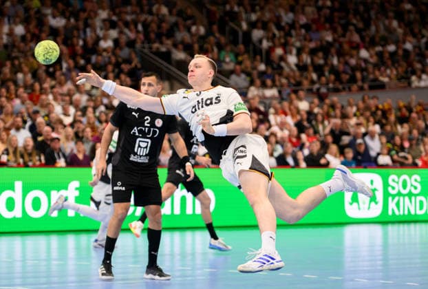 Justus Fischer (GER) Aktion,. Handball Laenderspiel Maenner Deutschland (GER) - Aegypten (EGY), am 19.03.2026 in Dortmund Deutschland. Â