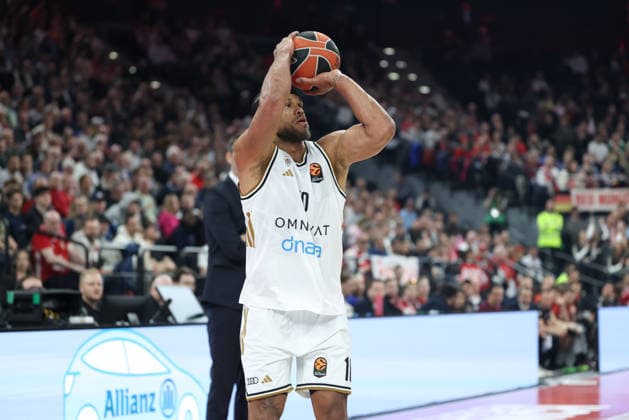 Justin Anderson (Dubai Basketball, 10), GER, FC Bayern Basketball vs. Dubai Basketball, Basketball, Euroleague, 32. Spieltag, Saison 2025 2026, 19.03.2026, GER, FC Bayern Basketball vs. Dubai Basketball, Basketball, Euroleague, 32. Spieltag, Saison 2025 2026, 19.03.2026 Muenchen Copyright: xEibner-Pressefoto JennixMaulx EP_JML