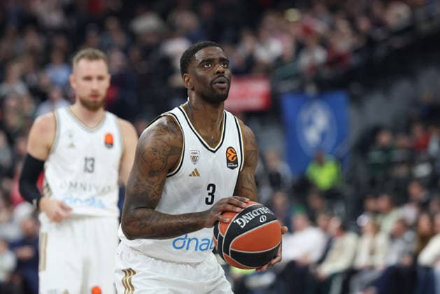 Dwayne Bacon (Dubai Basketball, 03), GER, FC Bayern Basketball vs. Dubai Basketball, Basketball, Euroleague, 32. Spieltag, Saison 2025 2026, 19.03.2026, GER, FC Bayern Basketball vs. Dubai Basketball, Basketball, Euroleague, 32. Spieltag, Saison 2025 2026, 19.03.2026 Muenchen Copyright: xEibner-Pressefoto JennixMaulx EP_JML