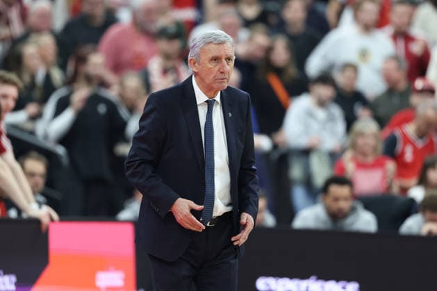 Svetislav Pesic (FC Bayern Basketball, Chef-Trainer), GER, FC Bayern Basketball vs. Dubai Basketball, Basketball, Euroleague, 32. Spieltag, Saison 2025 2026, 19.03.2026, GER, FC Bayern Basketball vs. Dubai Basketball, Basketball, Euroleague, 32. Spieltag, Saison 2025 2026, 19.03.2026 Muenchen Copyright: xEibner-Pressefoto JennixMaulx EP_JML
