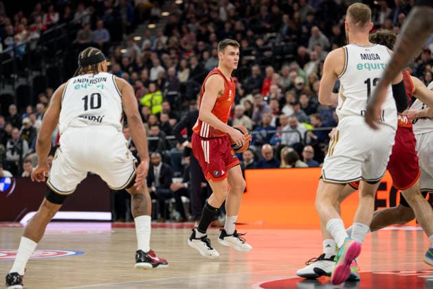 Basketball, Euroleague, 20260319, FC Bayern München - Dubai Basketball. Im Bild Neno DIMITRIJEVIC (Bayern, 0). München SAP Garden Bayern Deutschland Copyright: Passion2Press.dex xMarkusxFischex
