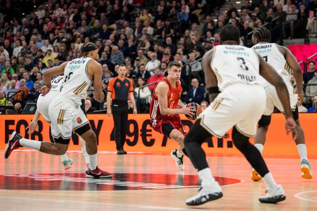 Basketball, Euroleague, 20260319, FC Bayern München - Dubai Basketball. Im Bild Neno DIMITRIJEVIC (Bayern, 0). München SAP Garden Bayern Deutschland Copyright: Passion2Press.dex xMarkusxFischex