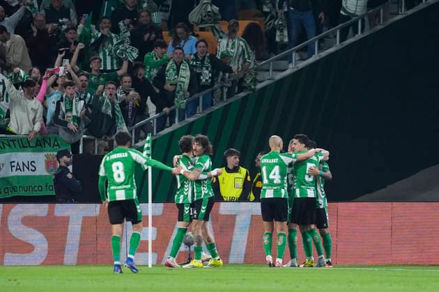 March 19, 2026, Sevilla, Sevilla, Spain: Aitor Ruibal of Real Betis Balompie celebrates a goal during the UEFA Europa League 2025 26 Round of 16 Second Leg match between Real Betis Balompie and Panathinaikos FC at La Cartuja stadium on March 19, 2026, in Sevilla, Spain. Real Betis Balompie V Panathinaikos FC - UEFA Europa League  - ZUMAa181 20260319_zaa_a181_056 Copyright: xJoaquinxCorcherox