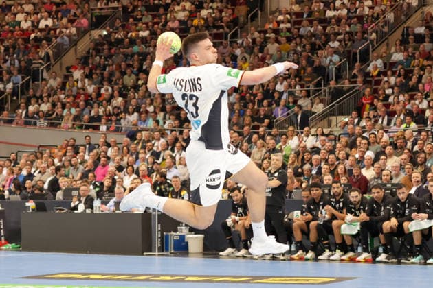 19.03.2026, xgrfx, Handball Länderspiel, Deutschland - Ägypten v.l. Renars Uscins (Deutschland) (DFL DFB REGULATIONS PROHIBIT ANY USE OF PHOTOGRAPHS as IMAGE SEQUENCES and or QUASI-VIDEO) Dortmund