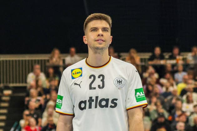 19.03.2026, xgrfx, Handball Länderspiel, Deutschland - Ägypten v.l. Renars Uscins (Deutschland) (DFL DFB REGULATIONS PROHIBIT ANY USE OF PHOTOGRAPHS as IMAGE SEQUENCES and or QUASI-VIDEO) Dortmund