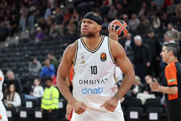 Justin Anderson (Dubai Basketball, 10) jubelt, Emotionen, GER, FC Bayern Basketball vs. Dubai Basketball, Basketball, Euroleague, 32. Spieltag, Saison 2025 2026, 19.03.2026, GER, FC Bayern Basketball vs. Dubai Basketball, Basketball, Euroleague, 32. Spieltag, Saison 2025 2026, 19.03.2026 Muenchen Copyright: xEibner-Pressefoto JennixMaulx EP_JML