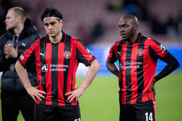 UEFA Europa League: FC Midtjylland - Nottingham Forest FC Midtjylland s Aral Simsir and Edward Chilufya react after the defeat in the match between FC Midtjylland and Nottingham Forest in the Europa League 2nd match at MCH Arena in Herning on Thursday, March 19, 2026. (Photo: Bo Amstrup Ritzau Scanpix) , Herning Denmark Mors Copyright: BoxAmrstrupx xRitzauxScanpix BoxAmstrupx spdk20260319-214650-L