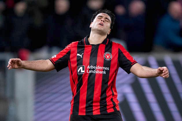 UEFA Europa League: FC Midtjylland - Nottingham Forest FC Midtjylland s Aral Simsir reacts after missing during the penalty shootout in the match between FC Midtjylland and Nottingham Forest in the Europa League 2nd leg at MCH Arena in Herning on Thursday, March 19, 2026. (Photo: Bo Amstrup Ritzau Scanpix) , Herning Denmark Mors Copyright: BoxAmrstrupx xRitzauxScanpix BoxAmstrupx spdk20260319-215648-L