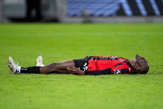 UEFA Europa League: FC Midtjylland - Nottingham Forest FC Midtjylland s Edward Chilufya reacts after missing during the penalty shootout in the match between FC Midtjylland and Nottingham Forest in the Europa League 2nd leg at MCH Arena in Herning on Thursday, March 19, 2026. (Photo: Bo Amstrup Ritzau Scanpix) , Herning Denmark Mors Copyright: BoxAmrstrupx xRitzauxScanpix BoxAmstrupx spdk20260319-215701-L