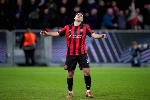 UEFA Europa League: FC Midtjylland - Nottingham Forest FC Midtjylland s Aral Simsir reacts after missing during the penalty shootout in the match between FC Midtjylland and Nottingham Forest in the Europa League 2nd match at MCH Arena in Herning on Thursday, March 19, 2026. (Photo: Bo Amstrup Ritzau Scanpix) , Herning Denmark Mors Copyright: BoxAmrstrupx xRitzauxScanpix BoxAmstrupx spdk20260319-215705-L