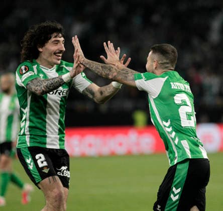 SEVILLA 19 03 202 ESTADIO DE LA CARTUJA PARTIDO DE VUELTA DE DIECISEISAVOS DE FINAL DE LA UEFA EUROPA LEAGUE REAL BETIS-PANATHINAIKOS.archsev AITOR RUIBAL Y BELLERIN FOTO MANUEL GOMEZ Copyright: xMANUxGOMEZx