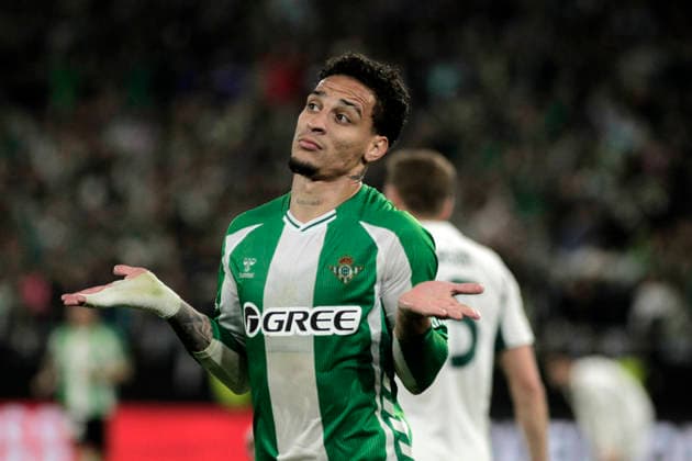 SEVILLA 19 03 202 ESTADIO DE LA CARTUJA PARTIDO DE VUELTA DE DIECISEISAVOS DE FINAL DE LA UEFA EUROPA LEAGUE REAL BETIS-PANATHINAIKOS.archsev CELEBRACION DEL GOL DE ANTONY FOTO MANUEL GOMEZ Copyright: xMANUxGOMEZx