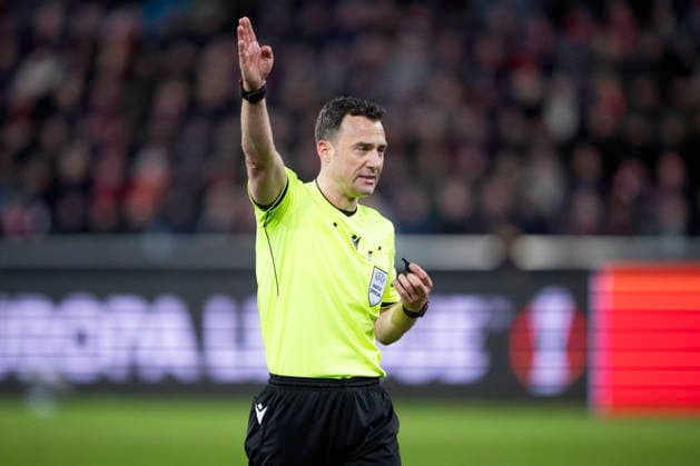 Europa League: FC Midtjylland - Nottingham Forest Referee Felix Zwayer during the match between FC Midtjylland and Nottingham Forest in the Europa League 2nd leg at MCH Arena in Herning on Thursday, March 19, 2026. (Photo: Bo Amstrup Ritzau Scanpix) , Herning Denmark Mors Copyright: BoxAmrstrupx xRitzauxScanpix BoxAmstrupx spdk20260319-223252-L