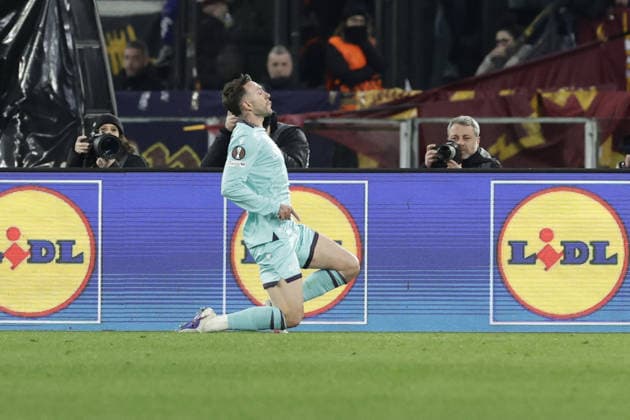 CALCIO - UEFA Europa League - AS Roma vs Bologna FC Bologna s Italian forward Federico Bernardeschi celebrates after scoring a goal during UEFA Europa League round of 16 second leg match AS Roma - Bologna at Olimpico stadium on March 19, 2026 in Rome, Italy. Rome Italy  Copyright: xIPAxSport ABACAx