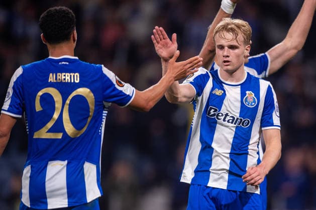 March 19, 2026, Porto, Porto, Portugal: PORTO, PORTUGAL - MARCH 18: VICTOR FROHOLDT from FC Porto is seen celebrating his goal during the UEFA Europa League 2025 26 Round of 16 second leg between FC Porto and VfB Stuttgart at Estadio do Dragao on March 19, 2026 in Porto, Portugal FC Porto X VfB Stuttgart - UEFA Europa League  - ZUMAl192 20260319_zsp_l192_075 Copyright: xMiguelxLemosx