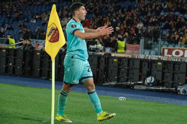 UEFA Europa League round of 16 second leg match AS Roma - Bologna Bologna s Italian forward Nicolo Cambiaghi during UEFA Europa League round of 16 second leg match AS Roma - Bologna at Olimpico stadium on March 19, 2026 in Rome, Italy. _ABP6511 Copyright: xAntonioxBalascox