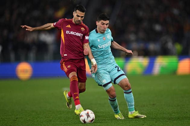 Dc Roma 19 03 2026 - Europa League Roma-Bologna foto Domenico Cippitelli Image nella foto: Zeki Celic-NicoloÕ Cambiaghi 