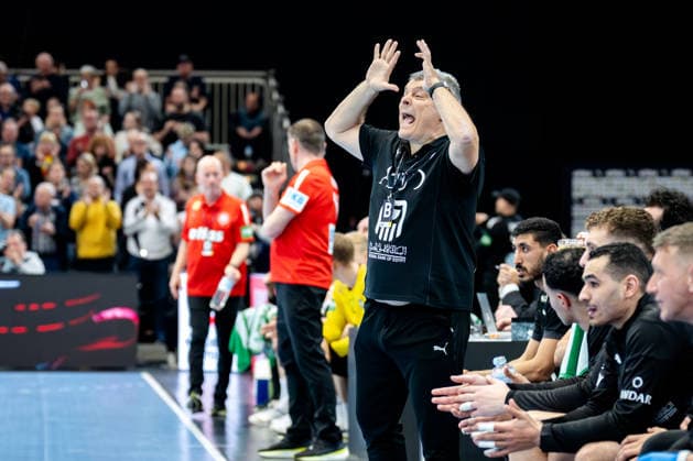 Dortmund 19.03.2026, Handball, Herren, Länderspiel, Deutschland Ägypten Coach Xavier Pascual Fuertes (Ägypten) emotional am Spielfeldrand Dortmund Westfalenhalle NRW Germany