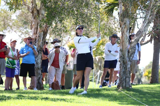 GOLF AUSTRALIAN WPGA, Australia s Hannah Green plays a shot on the 3rd hole during the 2nd round of the 2026 Australian WPGA Championship at Sanctuary Cove Golf and Country Club on the Gold Coast, Friday March 20, 2026. ( NO ARCHIVING, EDITORIAL USE ONLY GOLD COAST QUEENSLAND AUSTRALIA  Copyright: xJASONxO BRIENx 20260320187244224834