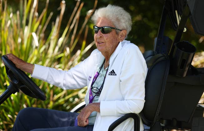 GOLF AUSTRALIAN WPGA, Olympic swimming lehgend Dawn Fraser is seen watching Australia s Hannah Green during the 2nd round of the 2026 Australian WPGA Championship at Sanctuary Cove Golf and Country Club on the Gold Coast, Friday March 20, 2026. ( NO ARCHIVING, EDITORIAL USE ONLY GOLD COAST QUEENSLAND AUSTRALIA  Copyright: xx 20260320165131084010