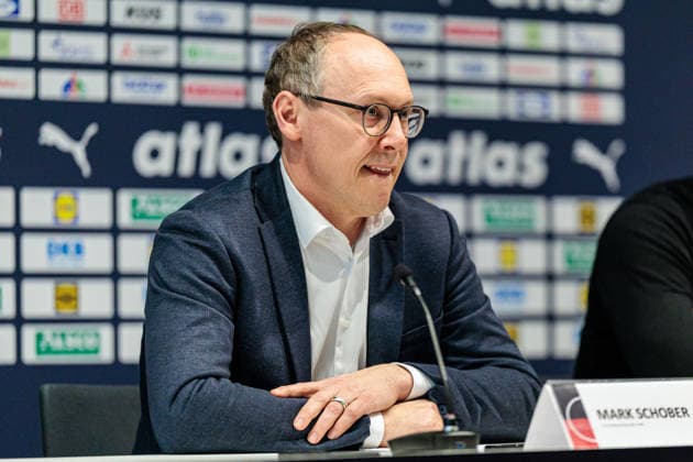 Pressekonferenz nach dem Spiel, Mark Schober (Vorstandsvorsitzender Deutscher Handball Bund DHB) GER, Deutschland (GER) vs. Aegypten (EGY), Handball, Laenderspiel, Spielzeit 2025 2026, 19.03.2026 GER, Deutschland (GER) vs. Aegypten (EGY), Handball, Laenderspiel, Spielzeit 2025 2026, 19.03.2026 Dortmund Copyright: xEibner-Pressefoto JanxRollingerx EP_JSK