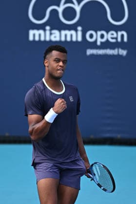 Itau Miami Open Giovanni MPETSHI PERRICARD (FRA) during his first round at the Itau Miami Open in Miami , USA, on March 18, 2026. Photo by Corinne Dubreuil ABACAPRESS.COM Miami United States  Copyright: xDubreuilxCorinne ABACAx