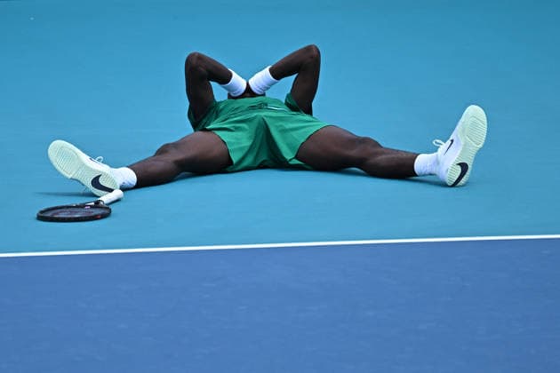 Itau Miami Open Moise Kouame (FRA) during his first round at the Itau Miami Open in Miami , USA, on March 18, 2026. Photo by Corinne Dubreuil ABACAPRESS.COM Miami United States  Copyright: xDubreuilxCorinne ABACAx