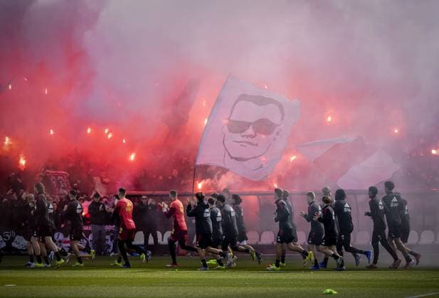 AMSTERDAM - The Ajax squad during training at Sportpark de Toekomst in the run-up to the Klassieker against Feyenoord. ROBIN VAN LONKHUIJSEN ANP xVIxANPxSportx xxANPxIVx 553886171 originalFilename: 553886171.jpg
