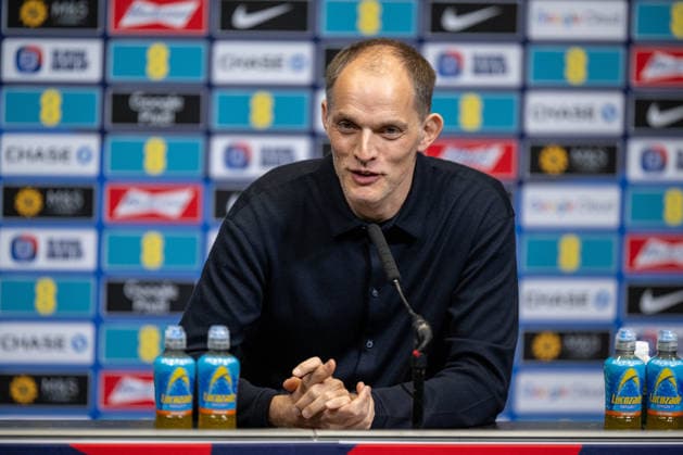 LONDON, ENGLAND - MARCH 20: Thomas Tuchel, Head Coach of England national team, Nationalteam , speaks to the media during a press conference, PK, Pressekonferenz at Wembley Stadium on March 20, 2026 in London, England. Photo Sebastian Frej England Press Conference Copyright: xx