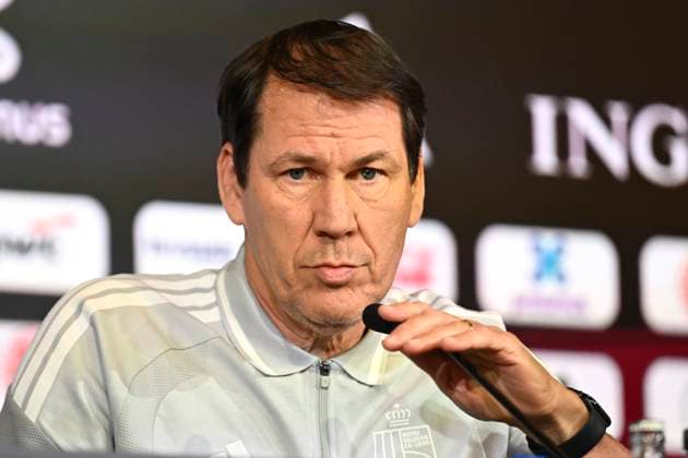 Rudi Garcia Head Coach Belgium Media Activities TUBIZE, BELGIUM - MARCH 20 : Rudi Garcia head coach of the Belgium announces the squad selected for the pre-World Cup training camp in the United States during a press meeting at the Belgian National Football Center Base on March 20, 2026 in Tubize, Belgium, 20 03 2026 Tubize Belgium  Copyright: xVincentxKalutx
