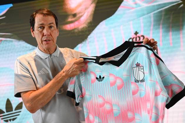 Rudi Garcia Head Coach Belgium Media Activities TUBIZE, BELGIUM - MARCH 20 : Rudi Garcia head coach of the Belgium presents the new national team, Nationalteam jersey, inspired by Magritte s work during a press meeting at the Belgian National Football Center Base on March 20, 2026 in Tubize, Belgium, 20 03 2026 Tubize Belgium  Copyright: xVincentxKalutx