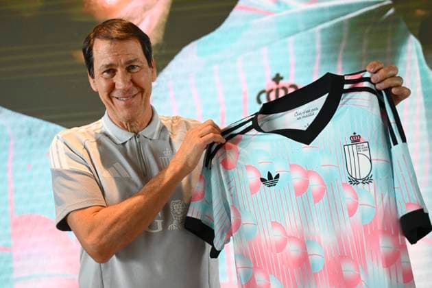 Rudi Garcia Head Coach Belgium Media Activities TUBIZE, BELGIUM - MARCH 20 : Rudi Garcia head coach of the Belgium presents the new national team, Nationalteam jersey, inspired by Magritte s work during a press meeting at the Belgian National Football Center Base on March 20, 2026 in Tubize, Belgium, 20 03 2026 Tubize Belgium  Copyright: xVincentxKalutx