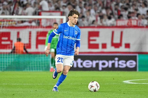 Konstantinos Karetsas (KRC Genk, 20) am Ball. GER, SC Freiburg - KRC Genk, Fussball, Europa League, Achtelfinale, Saison 2025 2026, 19.03.2026 GER, SC Freiburg - KRC Genk, Fussball, Europa League, Achtelfinale, Saison 2025 2026, 19.03.2026 Freiburg *** Konstantinos Karetsas KRC Genk, 20 on the ball GER, SC Freiburg KRC Genk, Football, Europa League, Round of 16, 2025 2026 season, 19 03 2026 GER, SC Freiburg KRC Genk, Football, Europa League, Round of 16, 2025 2026 season, 19 03 2026 Freiburg Copyright: xEibner-Pressefoto ThomasxHessx EP_THS
