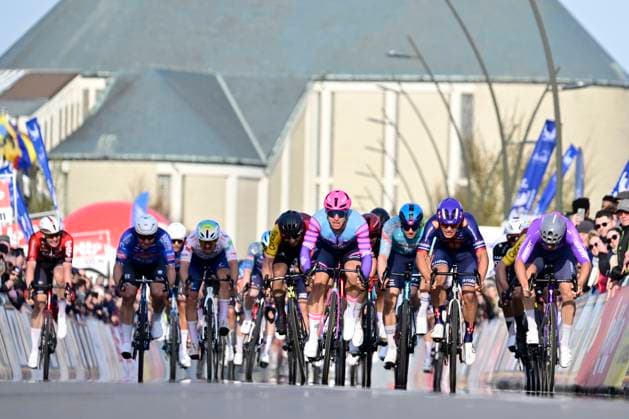 Bredene Koksijde Classic 2026 Cycling Race KOKSIJDE, BELGIUM - MARCH 20 : Groenewegen Dylan (NED) of Unibet Rose Rockets wins the sprint, second place for Ackermann Pascal (GER) of Team Jayco AlUla, third place for Bittner Pavel (CZE) of Team Picnic PostNL , De Schuyteneer Steffen (BEL) of Lotto Intermarche during the 24th edition of Bredene Koksijde Classic an UCI ProSeries 1.Pro one day cycling road race for Men Elite of km with start in Bredene and finish in Koksijde on March 20, 2026 in Koksijde, Belgium, 20 03 2026 ( Motordriver Stephan Boone - Koksijde Belgium  Copyright: xJanxDexMeuleneirx