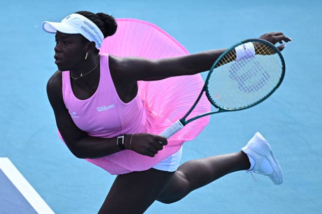 Itau Miami Open - USA Victoria Mboko (CAN) during her first round at the Itau Miami Open in Miami, FL, USA on March 19, 2026. Photo by Corinne Dubreuil ABACAPRESS.COM Miami FL United States  Copyright: xDubreuilxCorinne ABACAx